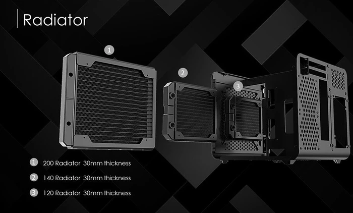 Raijintek Metis Evo TGS, weiß/schwarz, Glasfenster, Mini-ITX