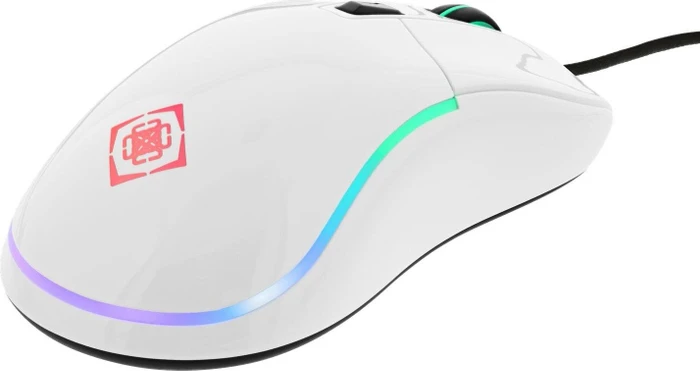 Deltaco RGB Gaming Mouse, weiß glänzend, USB