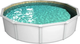 Steinbach Nuovo de Luxe II Stahlwandpool Set rund 360x120cm sand