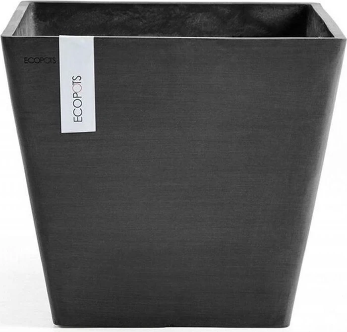Ecopots Kunststoff-Topf Rotterdam 50x50cm dark grey