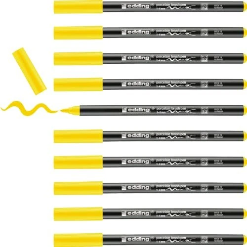 edding 4200 Porzellanpinselstift gelb, 10er-Pack