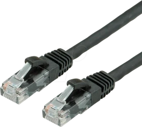 Value Patchkabel, Cat6a, U/UTP, RJ-45/RJ-45, 20m, schwarz