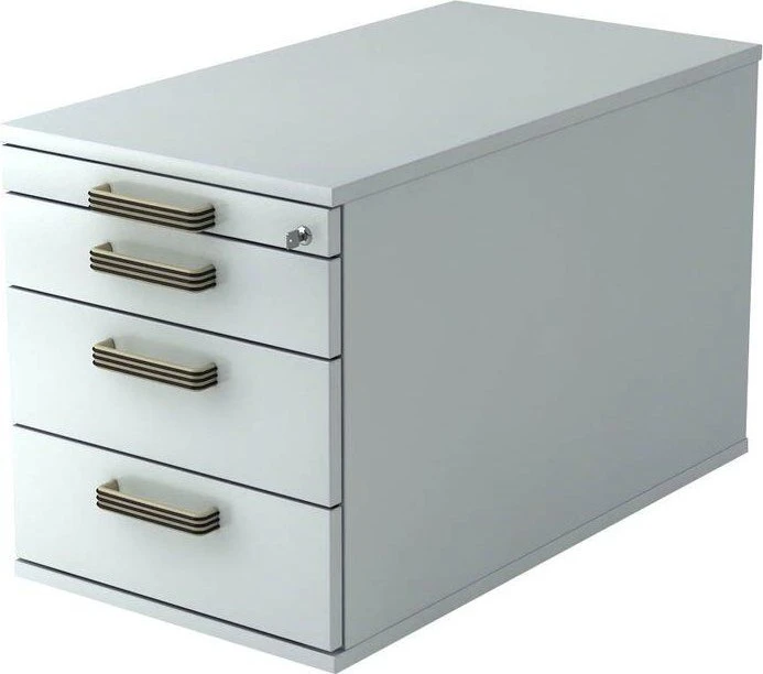 Streifengriff, grau/grau, Rollcontainer
