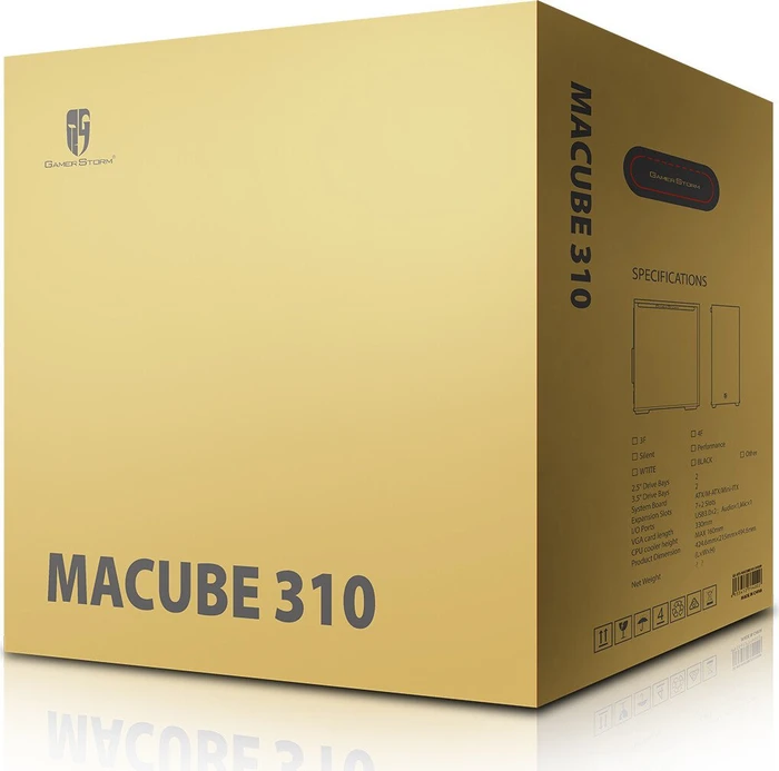 DeepCool Gamer Storm Macube 310P, schwarz, Glasfenster
