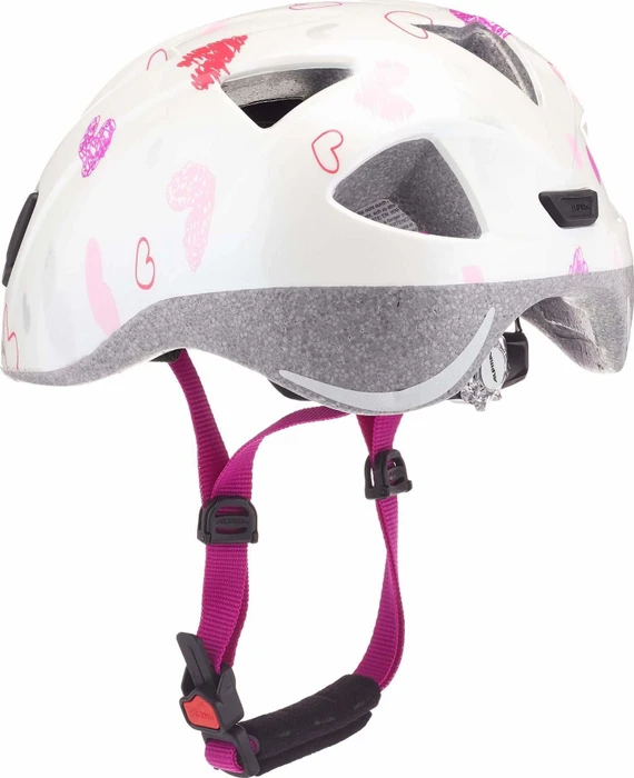 Alpina Ximo Kinderhelm white hearts