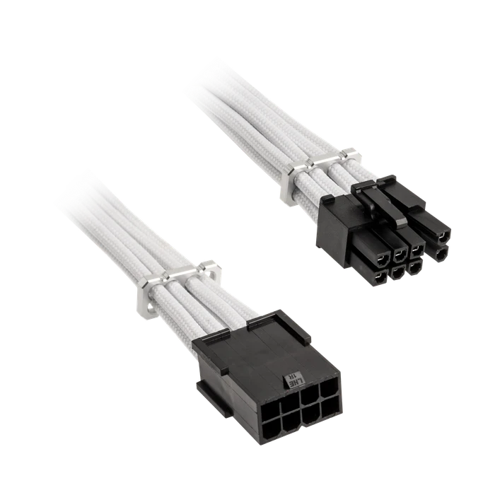 BitFenix Alchemy 3x 8-Pin PCIe Aluminum Comb Extensions Cable Kit, Verlängerungs-Kit für Netzteile, weiß