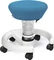 Aeris Swoppster New Edition Schreibtischhocker für Kinder, Gestell weiß, Bezug Harlequin blau Vorschaubild