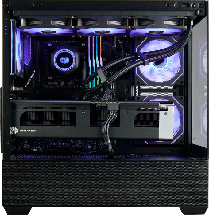 Cooler Master Elite 690 Wood Black, schwarz/braun, Glasfenster