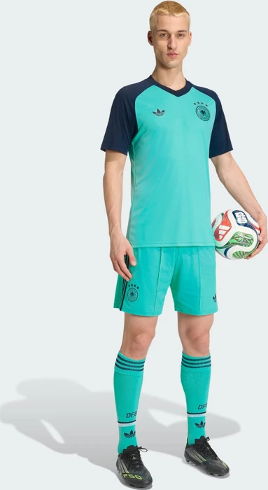 adidas FIFA WM 2026 Deutschland Auswärts Aufwärmtrikot kurzarm flash aqua (Herren)