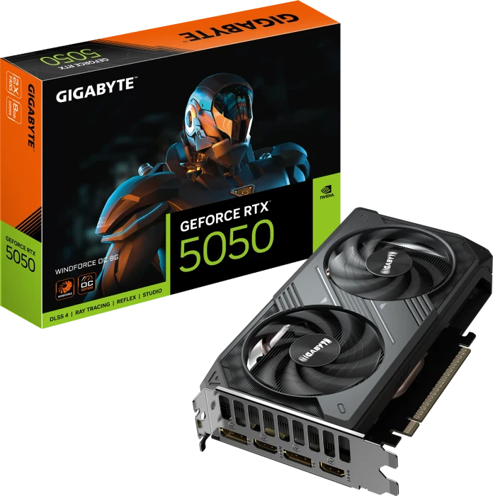 GIGABYTE GeForce RTX 5050 Windforce OC 8G, 8GB GDDR6, 2x HDMI, 2x DP