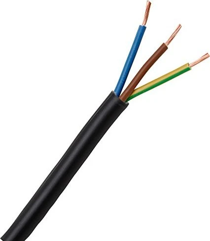 Kopp Schlauchleitung H03VV-F 3Gx0,75mm², 3-adrig, 5m Ring, schwarz