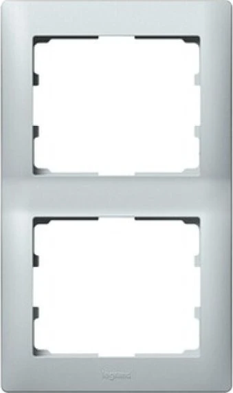 Legrand Pro21 Galea Rahmen 2-fach senkrecht, soft aluminium