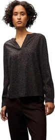 Street One Split Neck Leo Hemd langarm darkest brown (Damen)
