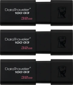 Kingston DataTraveler 100 G3 32GB, USB-A, USB 3.2 Gen 1×1, 3er-Pack