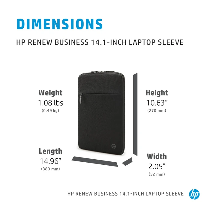 HP Renew Business Laptop Sleeve, 14.1"