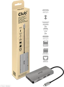 Club 3D 8in1 Hub, USB-C 3.0 [Stecker] (CSV-1593)