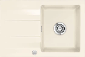 systemceram Genea 75 Einbau Becken reversibel mit Ablauffernbedienung magnolie