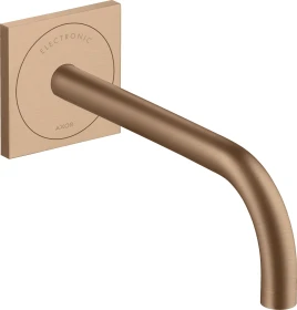 Hansgrohe Axor Uno elektrische Waschbeckenarmatur 225 mit Temperaturvoreinstellung und Netzanschluss brushed red gold