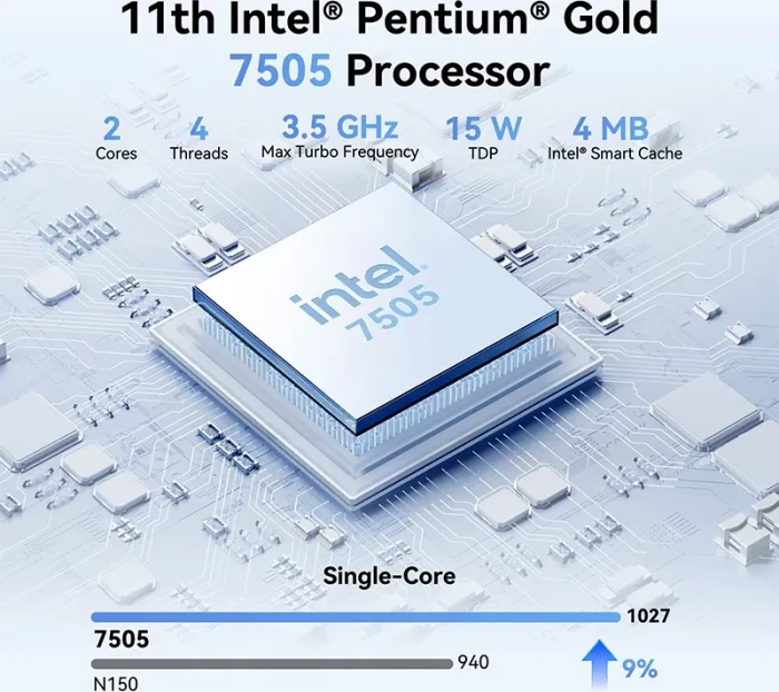 Geekom Air12, Pentium Gold 7505, 16GB RAM, 1TB SSD