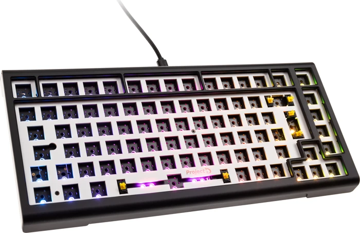 Ducky Tinker 75 Barebone Gaming-Tastatur, schwarz/weiß, ISO
