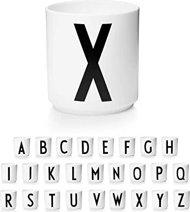 Design Letters Persönlicher Porzellanbecher A-Z Buchstabe X 250ml