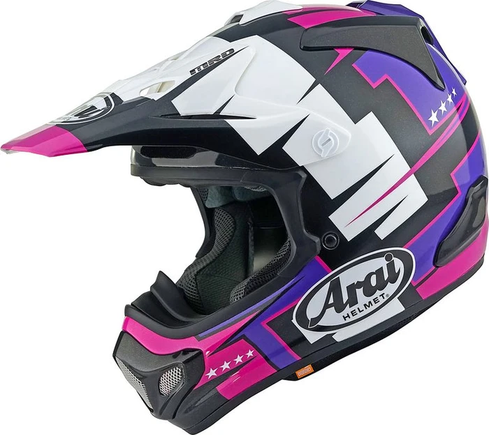 Arai MX-V EVO Battle violett/schwarz/weiß/rosa