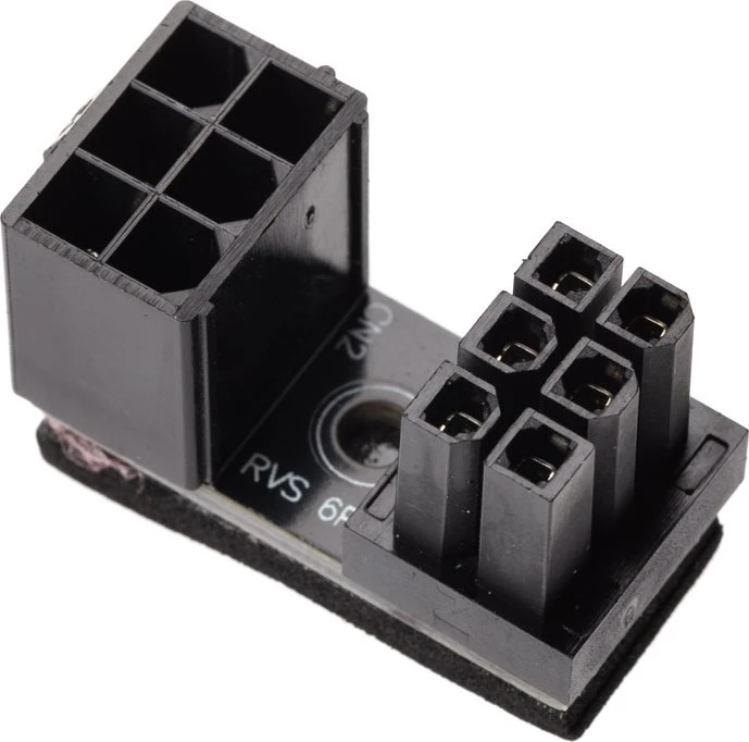 InLine Grafikkarten Stromadapter intern, 180° ATX 6pol Stecker auf Buchse, gedreht