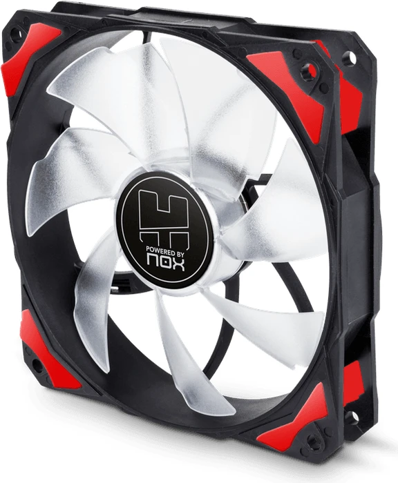 Nox Xtreme H-Fan LED rot, 120mm