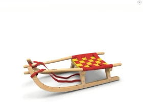 Kathrein Jugend Touren Schlitten rot/gelb (Junior)