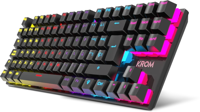 Krom Kasic TKL, LEDs RGB, RED Switches, USB, ES