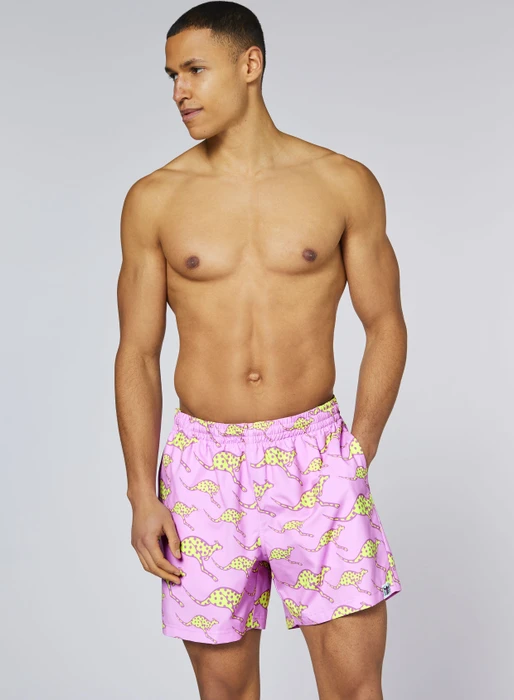 Chiemsee Alloverprint mit Gummizug und seitlichen Taschen Badeshorts orchid (Herren)