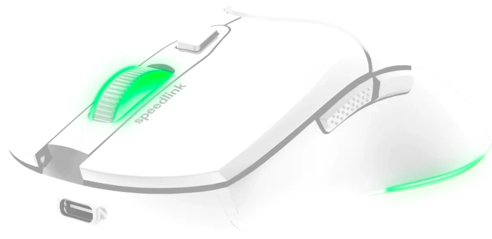 Speedlink Velox Rechargeable Wireless RGB Gaming Mouse weiß, USB
