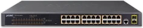 Planet GS-4210 Rackmount Gigabit Managed Switch, 24x RJ-45, 2x SFP, 300W PoE+