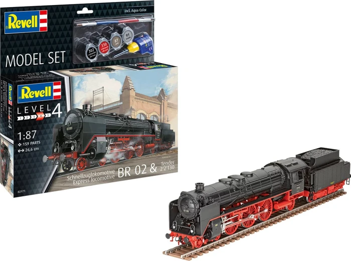 Revell Model Set Express Train Locomotive BR02-Tender 2'2'T30