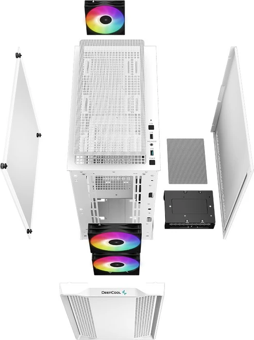 DeepCool CC360 ARGB, weiß, Glasfenster