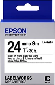 Epson LK-6WBVS Schrumpfschlauch, 24mm, schwarz/weiß