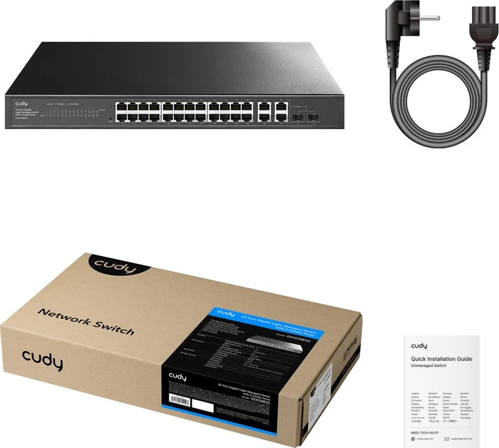Cudy Rackmount Gigabit Smart Switch, 26x RJ-45, 2x RJ-45/SFP