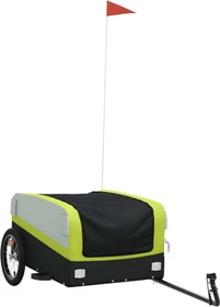 vidaXL Transport 126x63cm Fahrradanhänger schwarz/grün