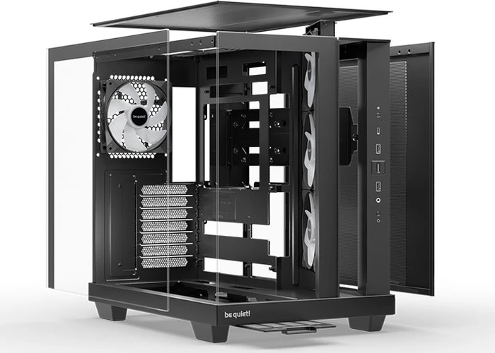 be quiet! Light Base 500 LX Black, schwarz, Glasfenster