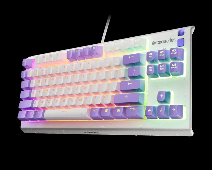 SteelSeries Apex 3 TKL, Amethyst, weiß/violett, LEDs RGB, USB, US