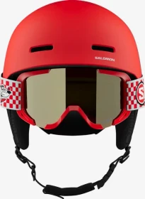 Salomon Player Combo Helm cherry tomato (Junior)