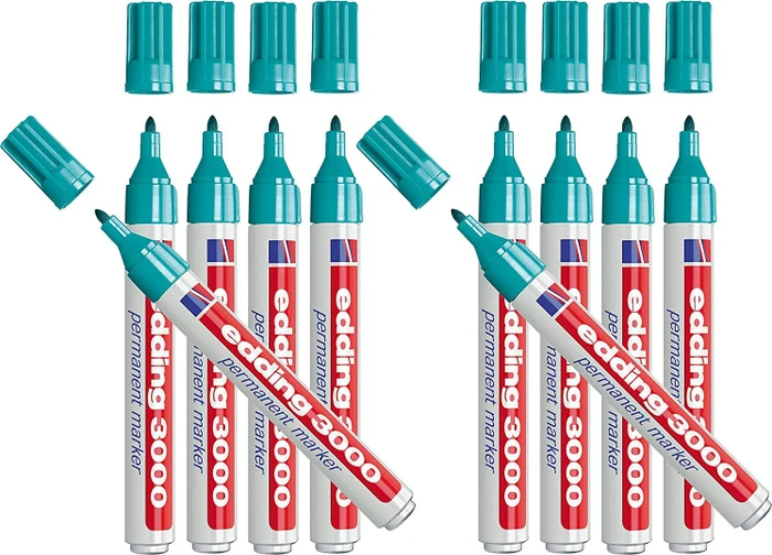 edding 3000 Permanentmarker türkis, 10er-Pack