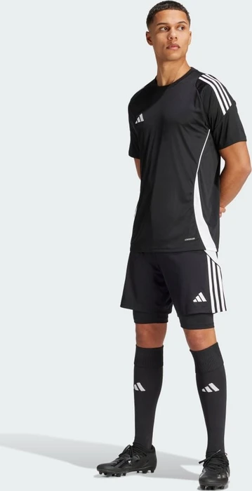 adidas Tiro 24 2-in-1 Hose kurz schwarz/weiß (Herren)