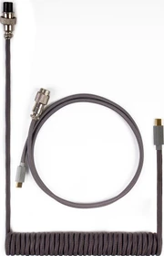 Keychron Coiled Aviator Cable, Tastaturkabel (Spiral-Textilkabel), 1.36m, grau