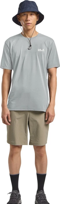 Jack Wolfskin Vonnan Graphic Funktionsshirt kurzarm outdoor cool grey (Herren)