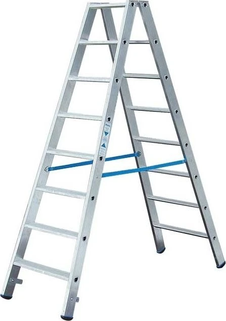Krause Stabilo Professional Alu 2-tlg. Stehleiter, 2x 8 Stufen