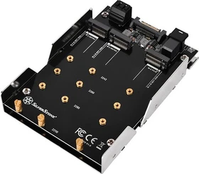SilverStone SDP12, 2x SATA 7 Pin > 2x M.2 SATA, 1x SFF-8643 > 1x M.2 PCIe NVMe (SST-SDP12 / 40183)
