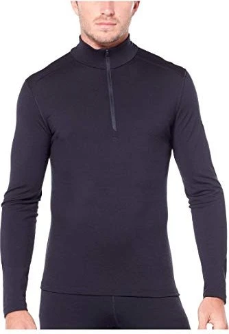 Icebreaker Merino 200 Oasis Half Zip Funktionsshirt langarm schwarz (Herren)