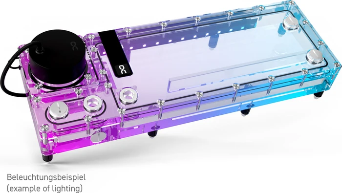 Alphacool Core Flat Reservoir 360 Rechts mit VPP Apex Pumpe