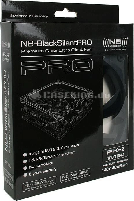 Noiseblocker NB-BlackSilentPro PK-2, 140mm
